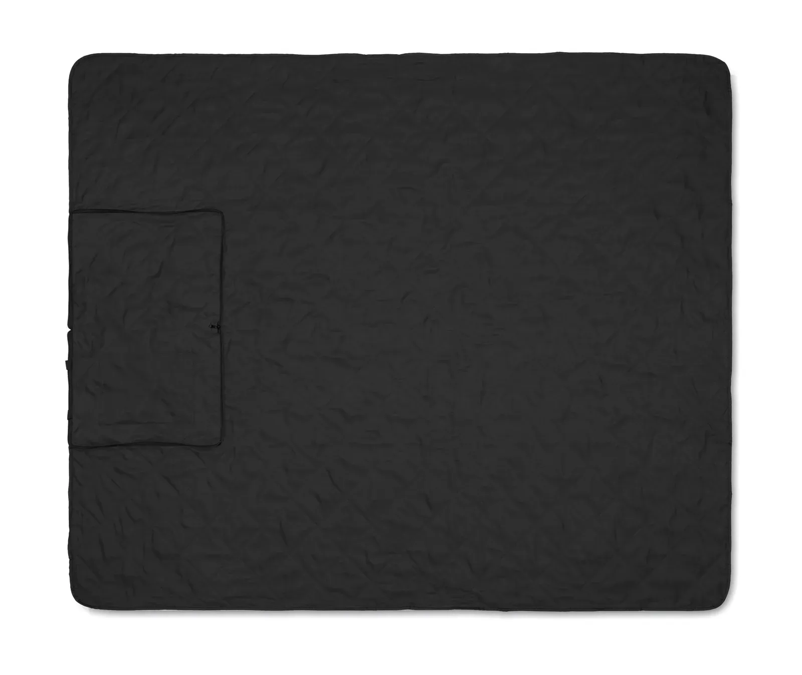 Pacam Foldable Quilted Picnic Blanket & Tote Bag — Black