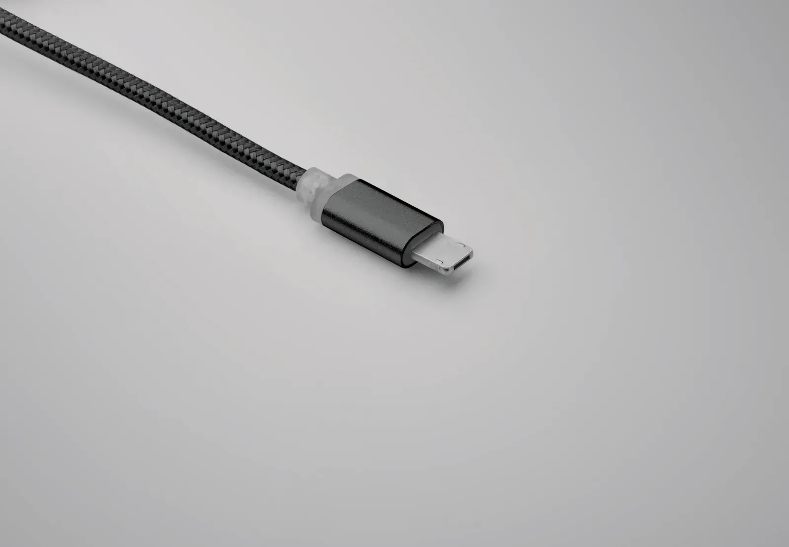 Blue Key Ring Charging Cable – Type-C & Micro-B — Black