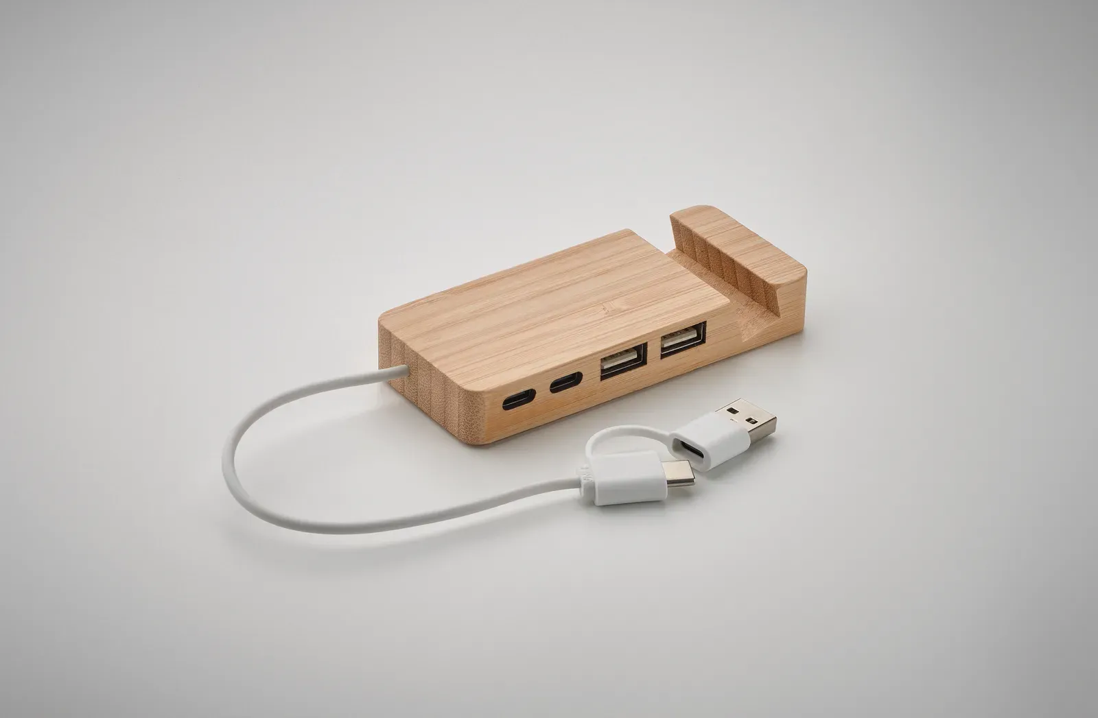 Hubstand 4-Port USB-C/A Hub – Bamboo Case — Wood