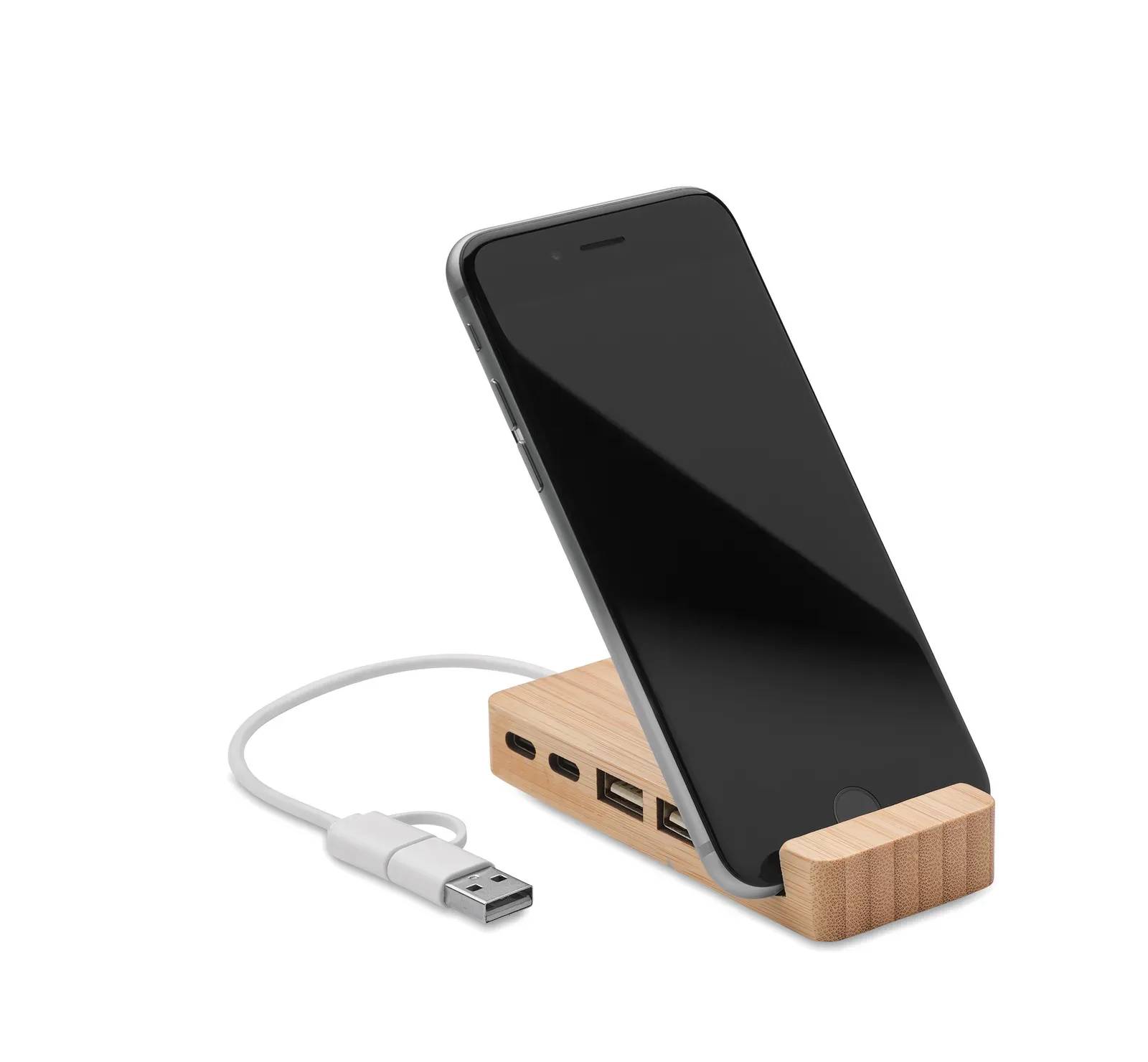 Hubstand 4-Port USB-C/A Hub – Bamboo Case — Wood