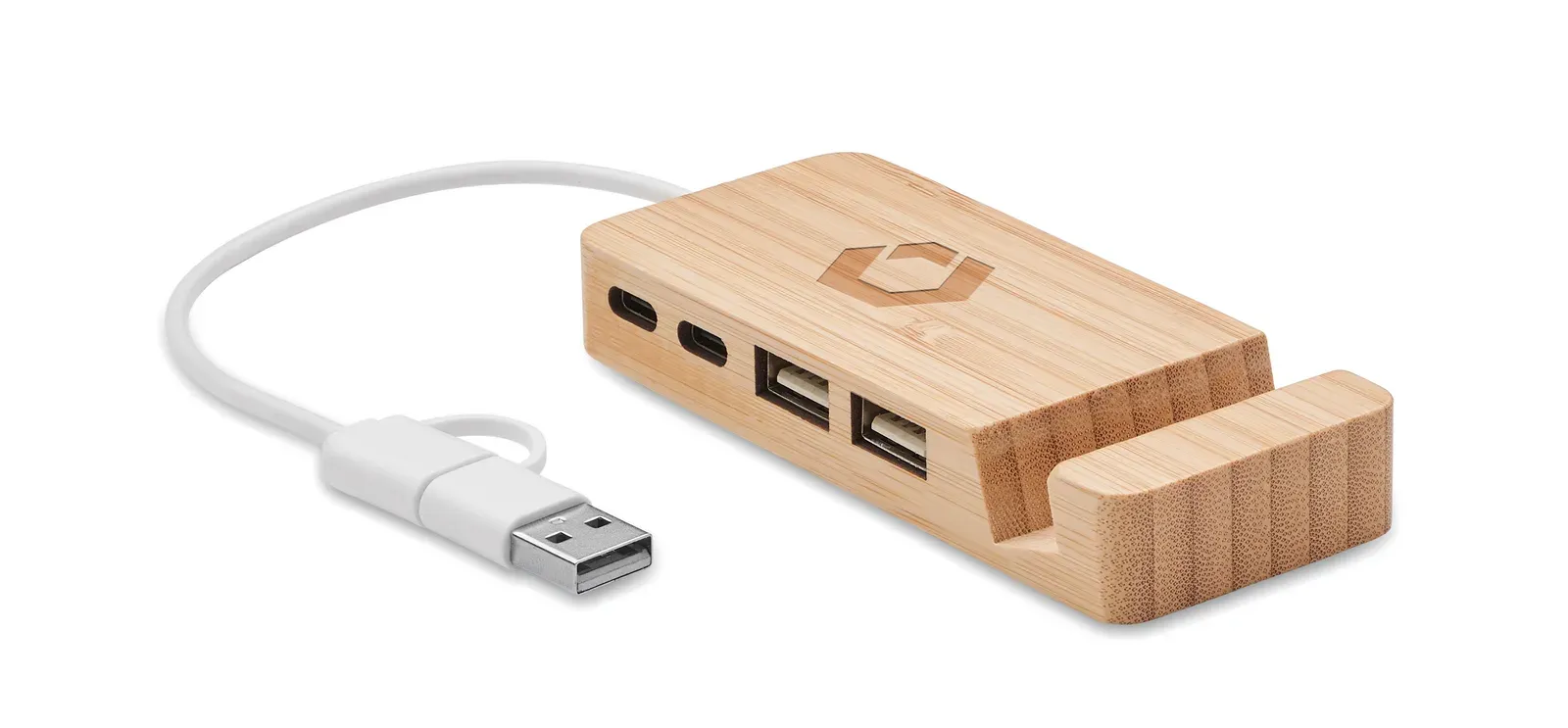 Hubstand 4-Port USB-C/A Hub – Bamboo Case — Wood