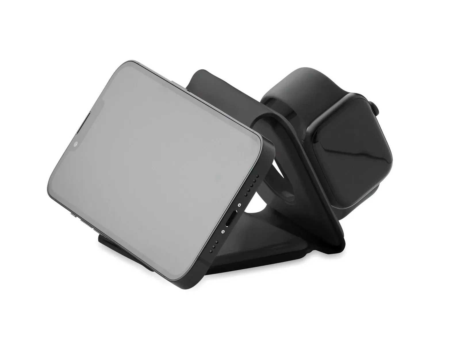 Orio 3-in-1 Foldable Charging Station – Triple 15W Wireless Spots — Black