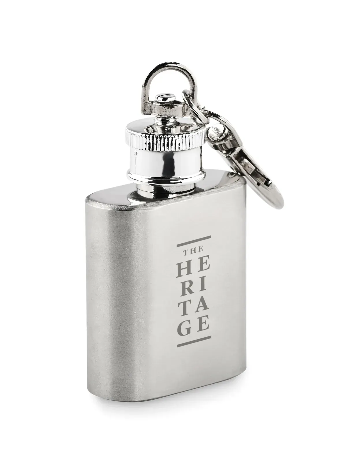 Hippy – Hipflask Key Ring in Stainless Steel — Silver