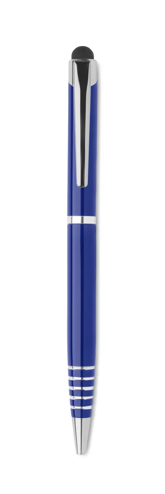 Florina Recycled Aluminium Twist Pen with Stylus — Blue