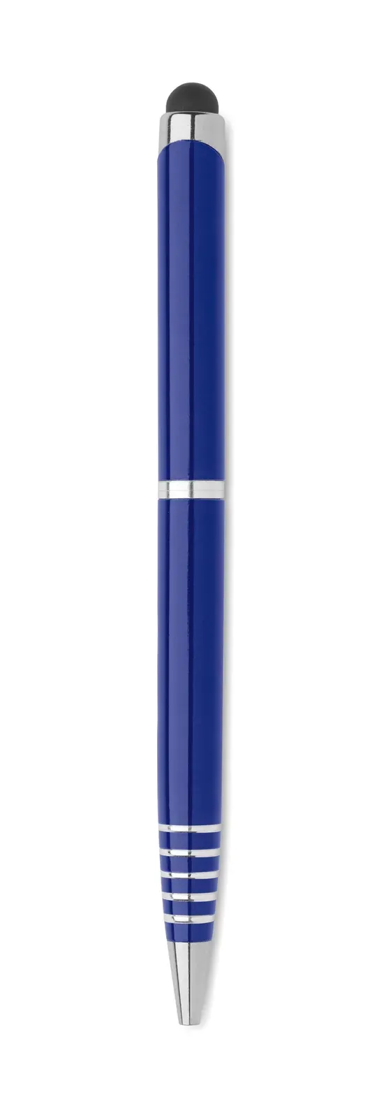 Florina Recycled Aluminium Twist Pen with Stylus — Blue