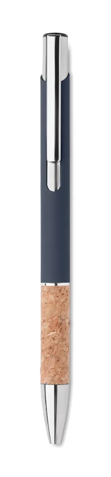 Veria Aluminium Pen with Cork Grip — Blue