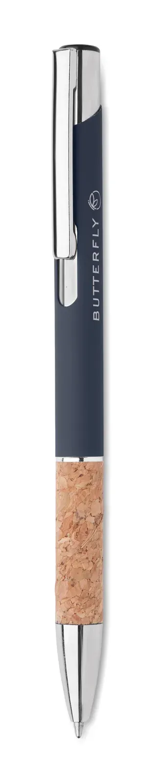 Veria Aluminium Pen with Cork Grip — Blue