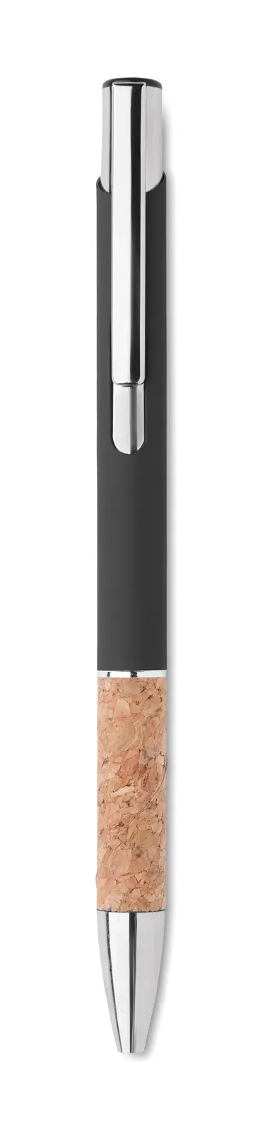 Veria Aluminium Pen with Cork Grip — Black