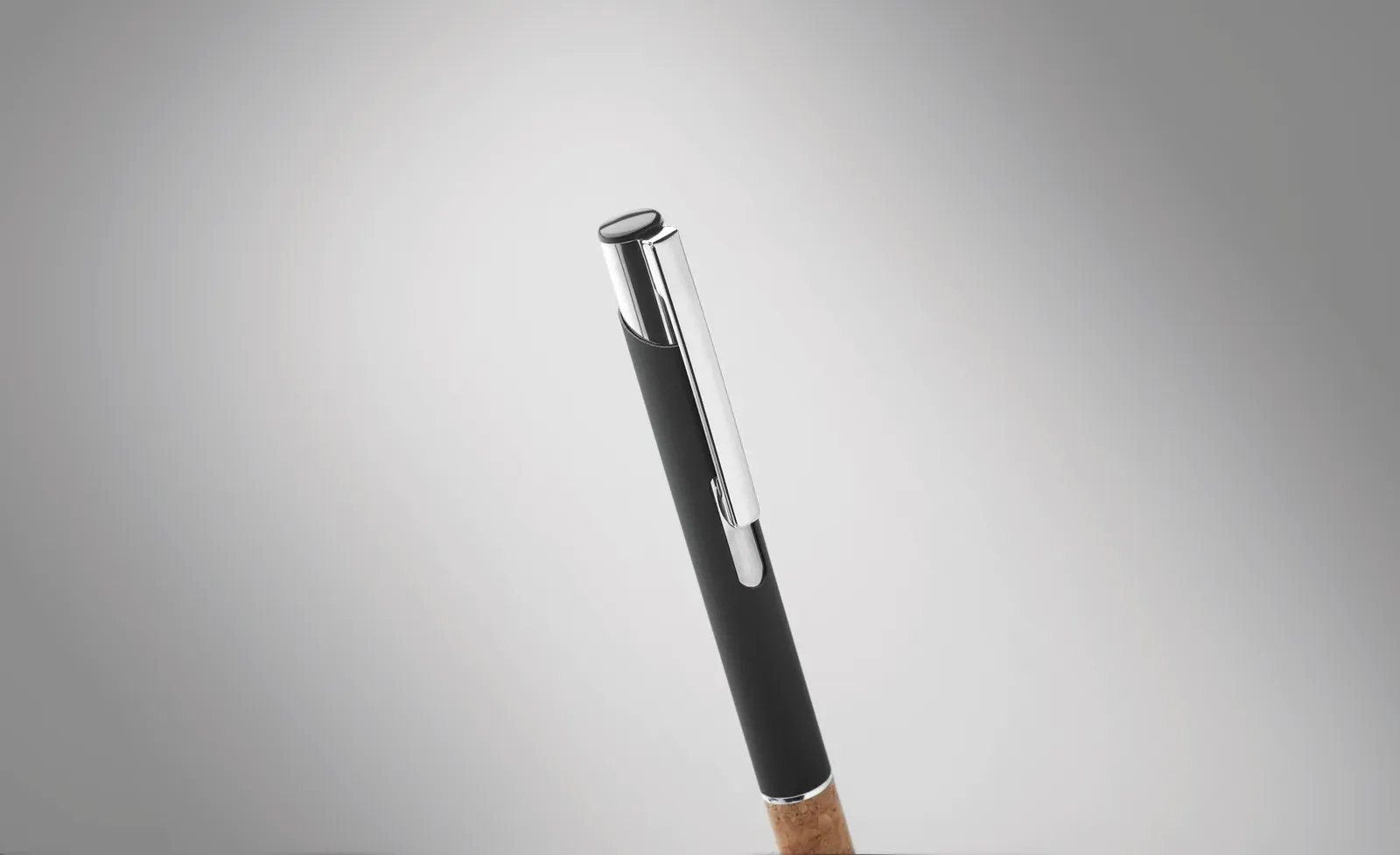 Veria Aluminium Pen with Cork Grip — Black