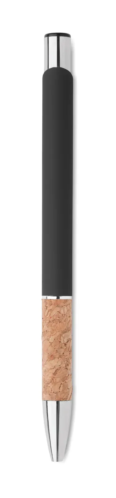 Veria Aluminium Pen with Cork Grip — Black