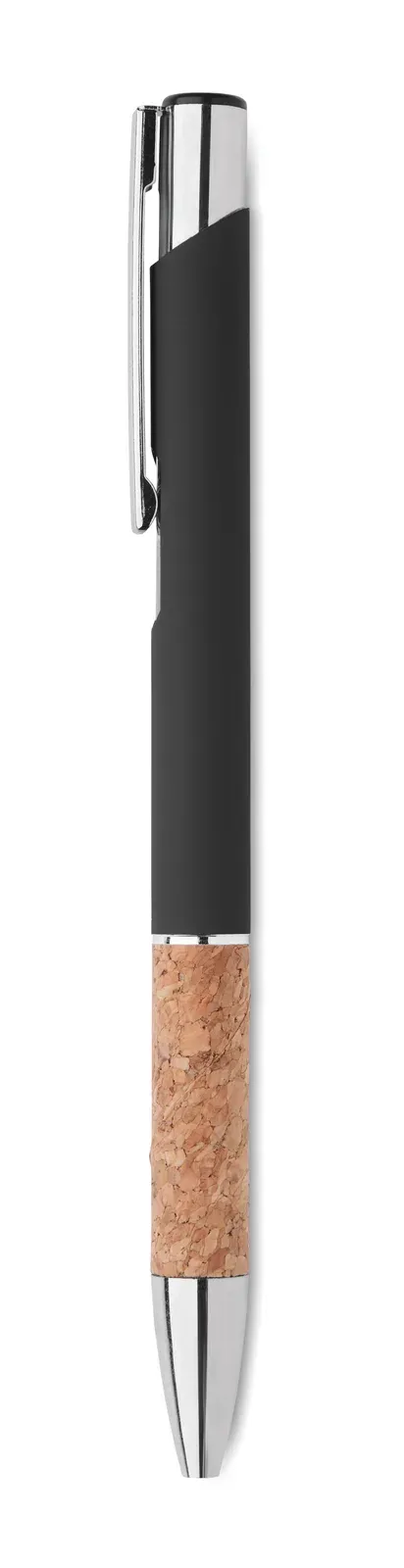 Veria Aluminium Pen with Cork Grip — Black