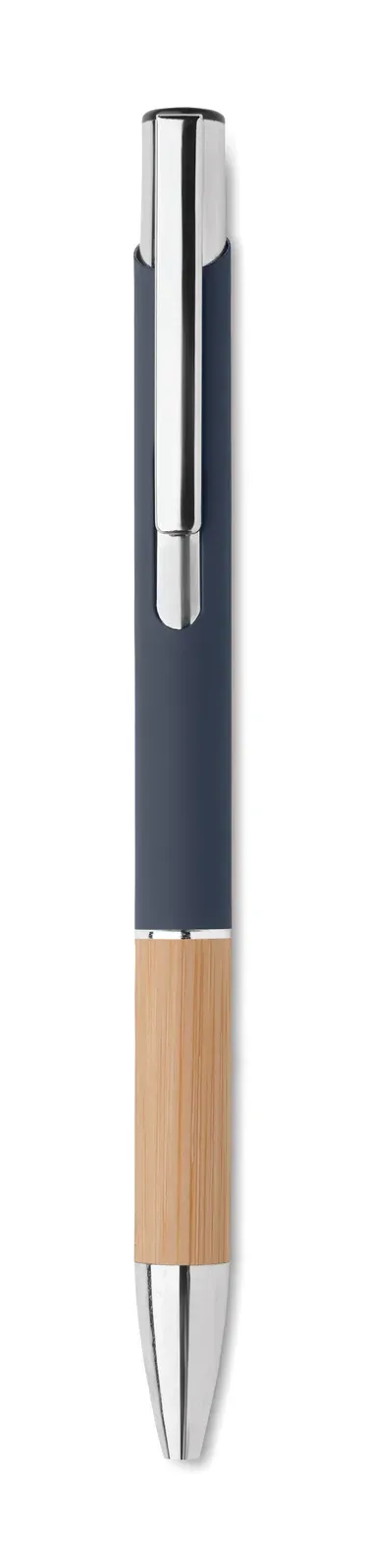 Sparta Aluminium Pen with Bamboo Grip — Blue