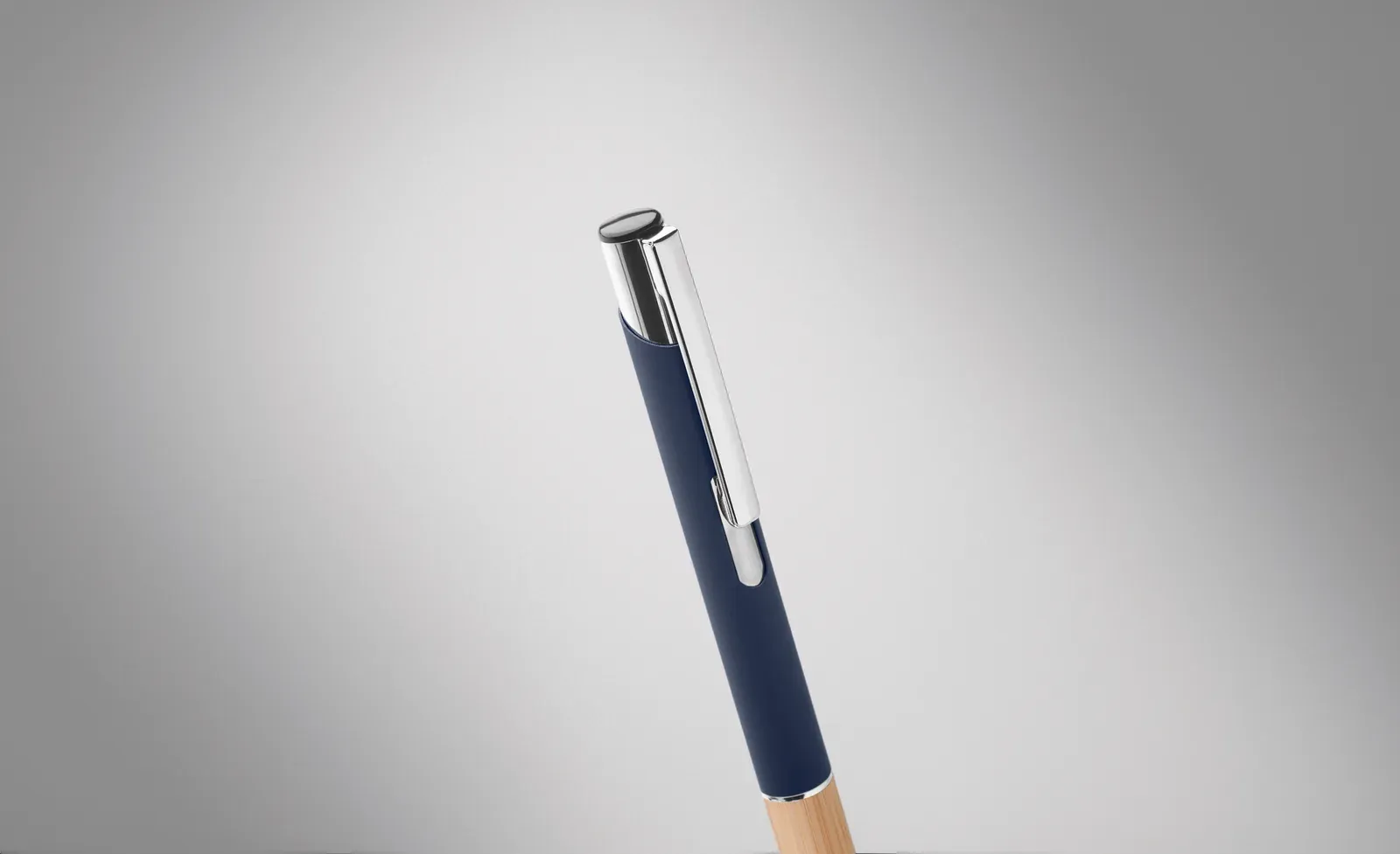 Sparta Aluminium Pen with Bamboo Grip — Blue