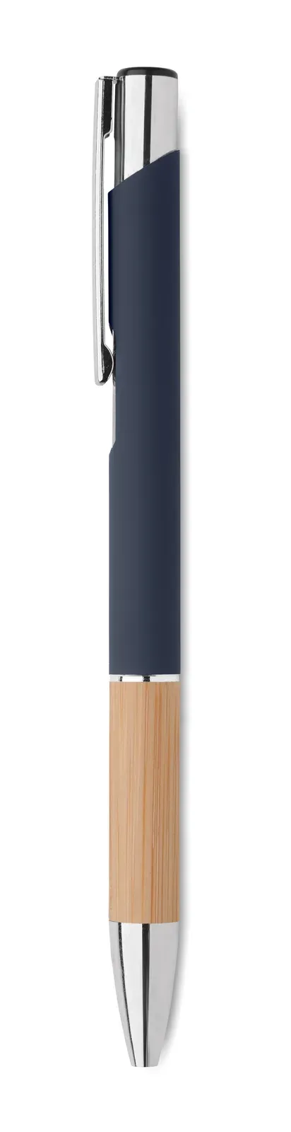 Sparta Aluminium Pen with Bamboo Grip — Blue