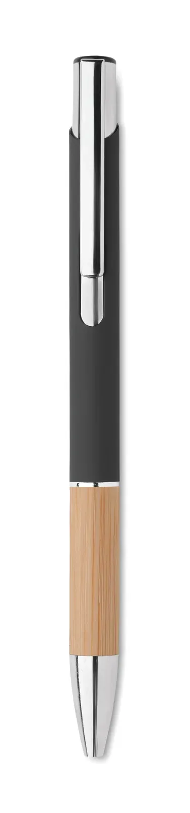 Sparta Aluminium Pen with Bamboo Grip — Black