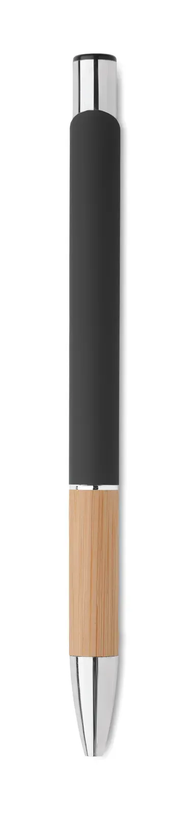 Sparta Aluminium Pen with Bamboo Grip — Black