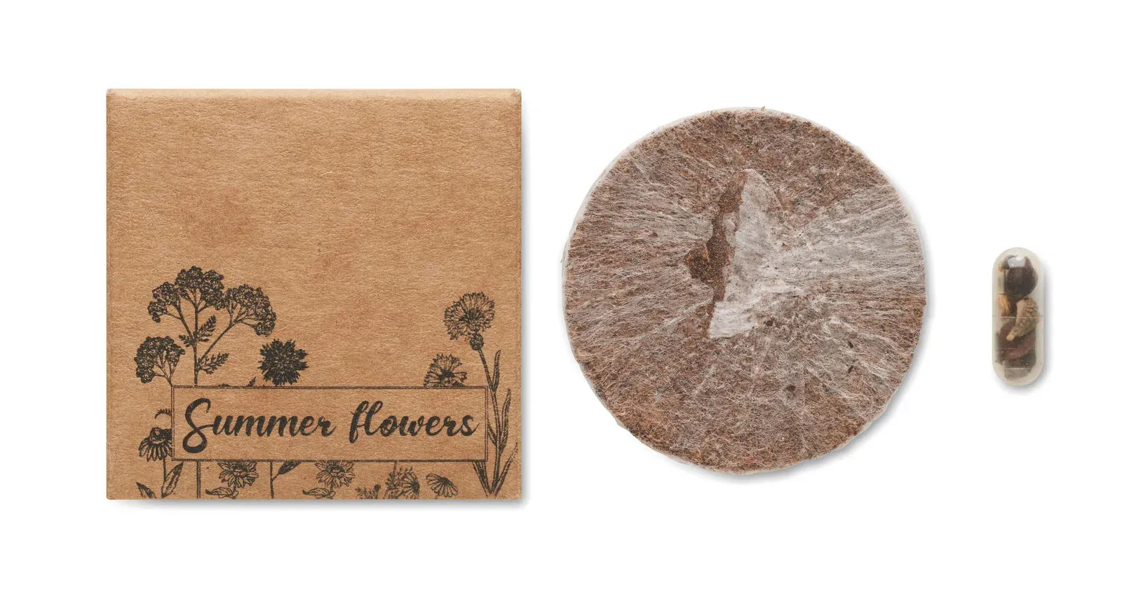 Flomix Peat Disc Mixed Summer Flower Seed Kit — Beige