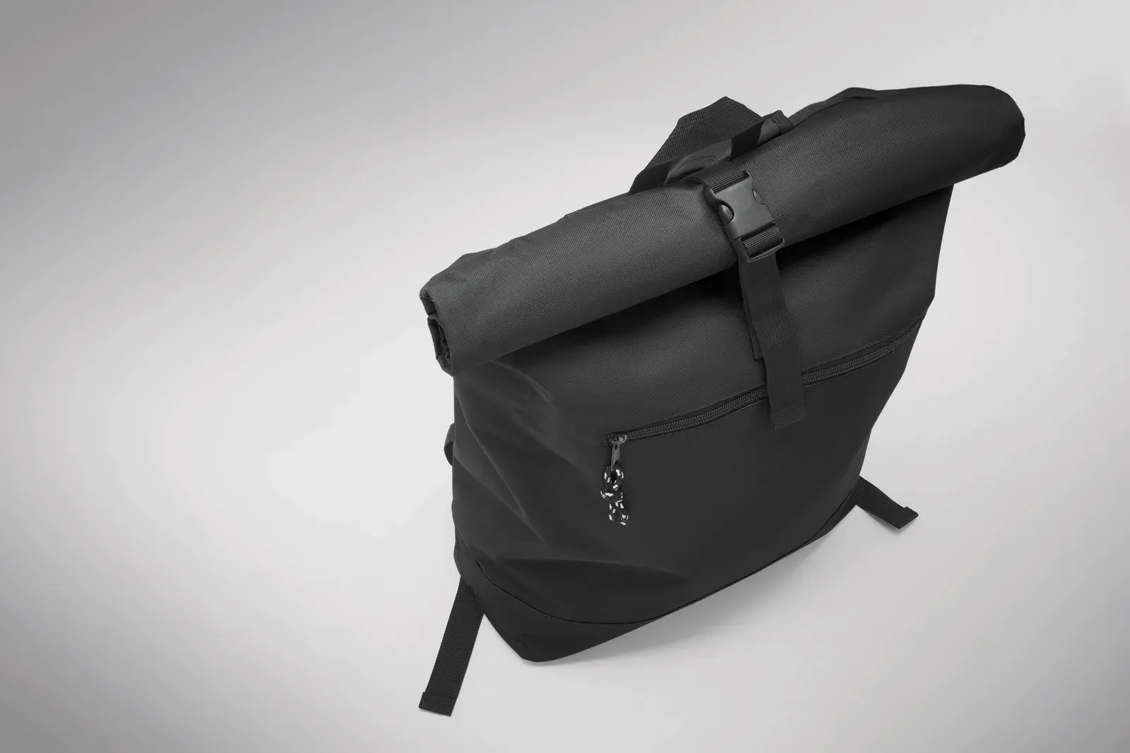 Polyester Laptop Backpack Irea with Zippered Pocket 32X13X61 cm — Black