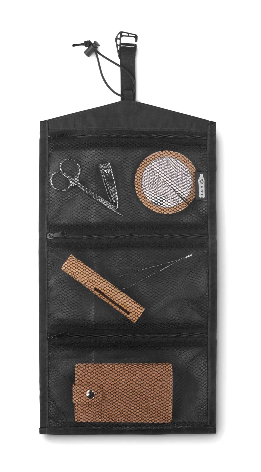 RPET Bag Traveli with Zippered Pocket 19.5X36.5 cm MO2171 Bag — Black