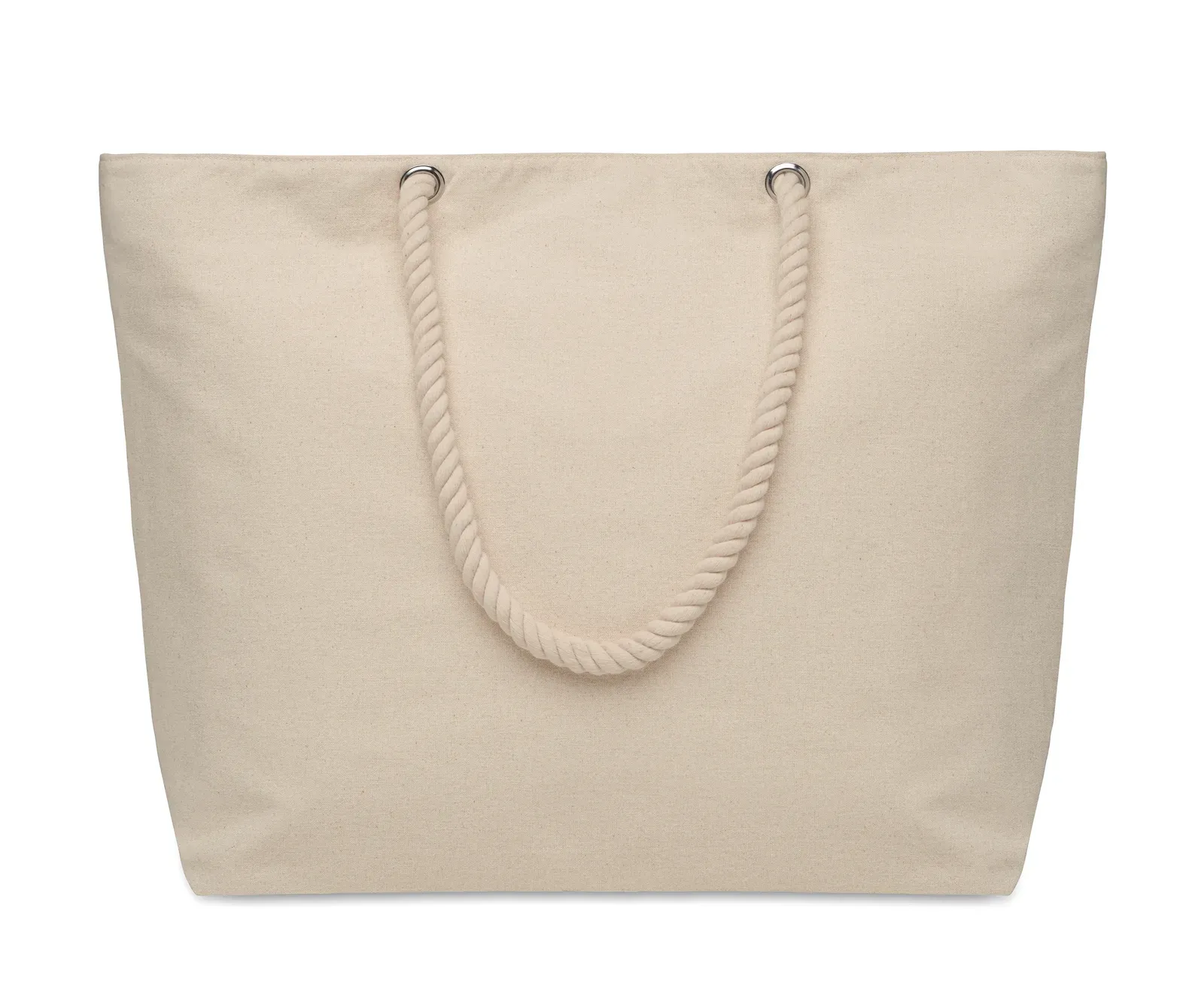 Recycled Cotton Shopping Bag Mare with 220 Gr/M² 55X15X39 cm — Beige