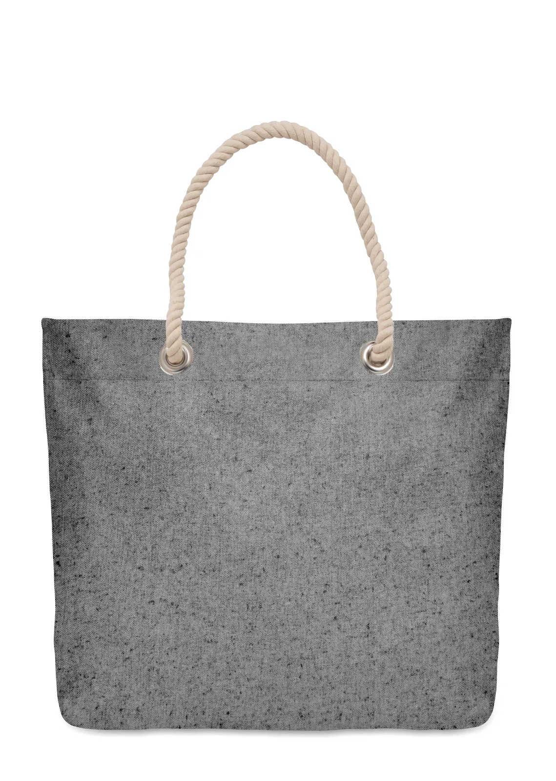 Recycled Cotton Shopping Bag Mare with 220 Gr/M² 55X15X39 cm — Black