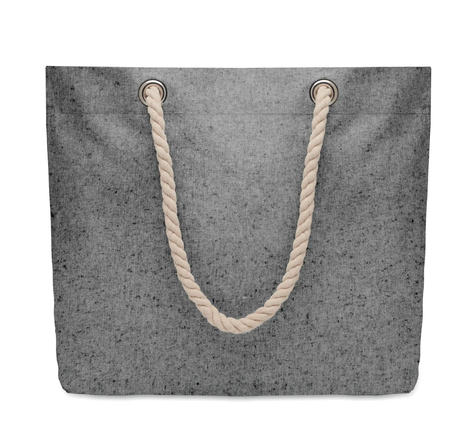 Recycled Cotton Shopping Bag Mare with 220 Gr/M² 55X15X39 cm — Black