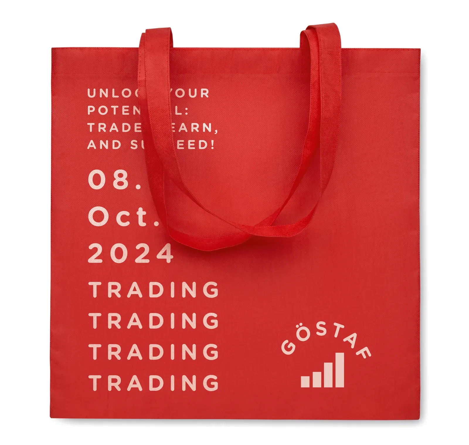 Shopping Bag Kaimani with Short Handles 27X15X30 cm MO2194 Shopping Bag — Red