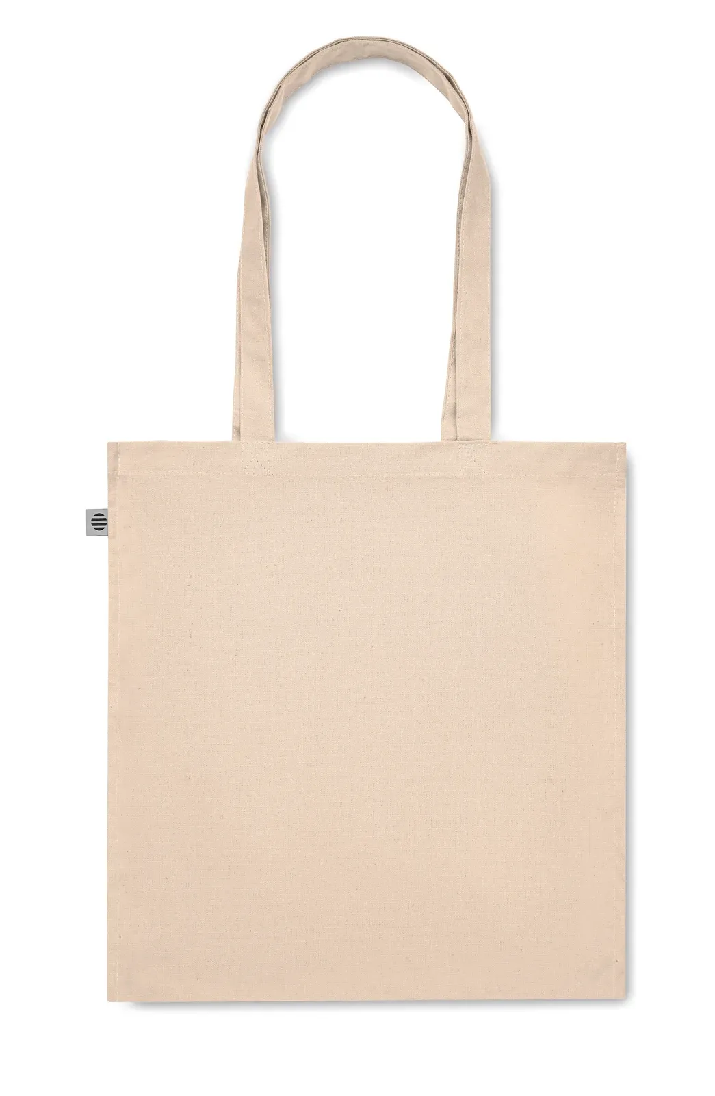 Organic Cotton Shopping Bag Bente with Long Handles 38X9X42 cm — Beige