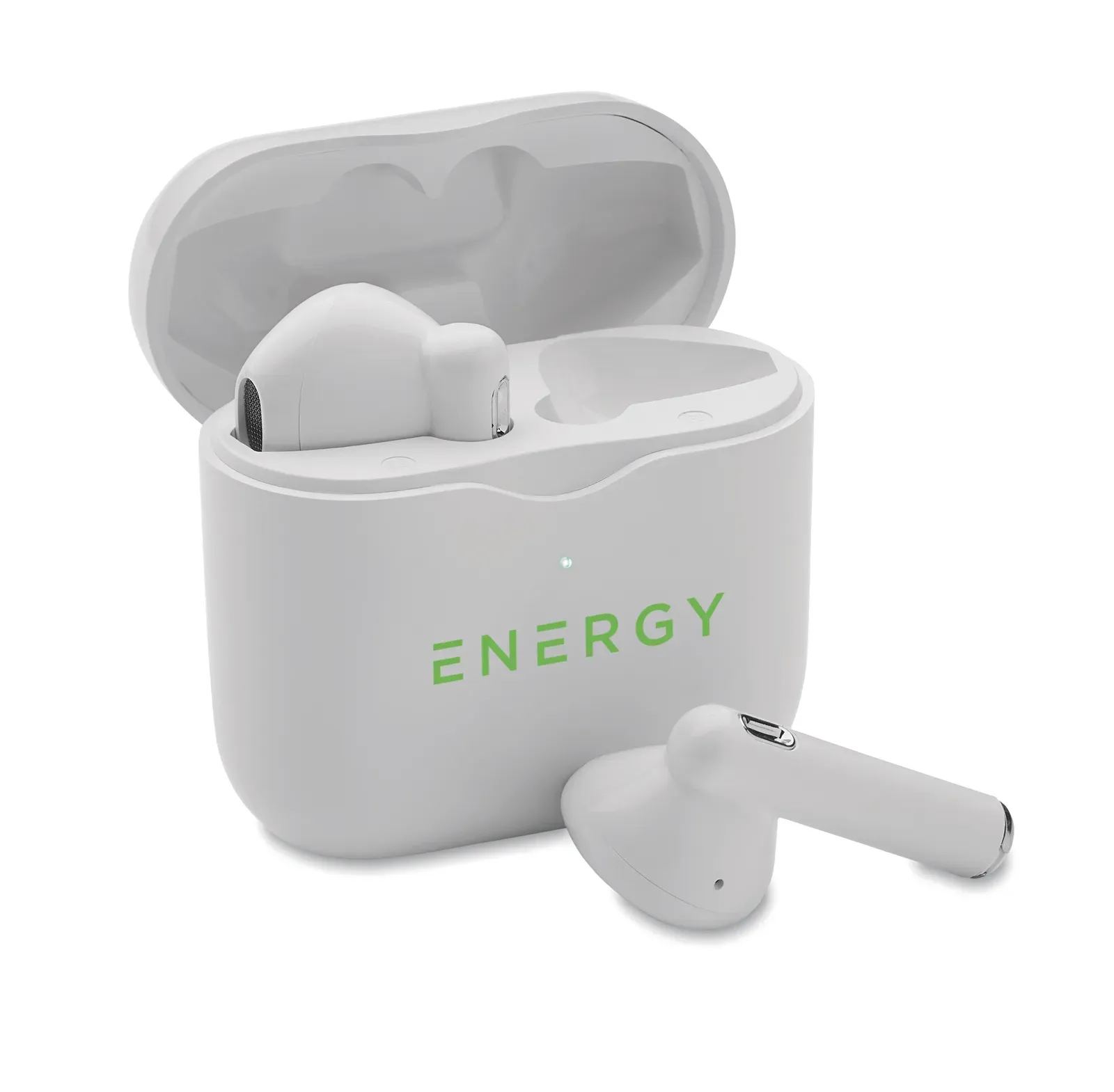 Oreta TWS 5.3 Wireless Earphones – Auto-Pairing, 200mAh Charging Box — White
