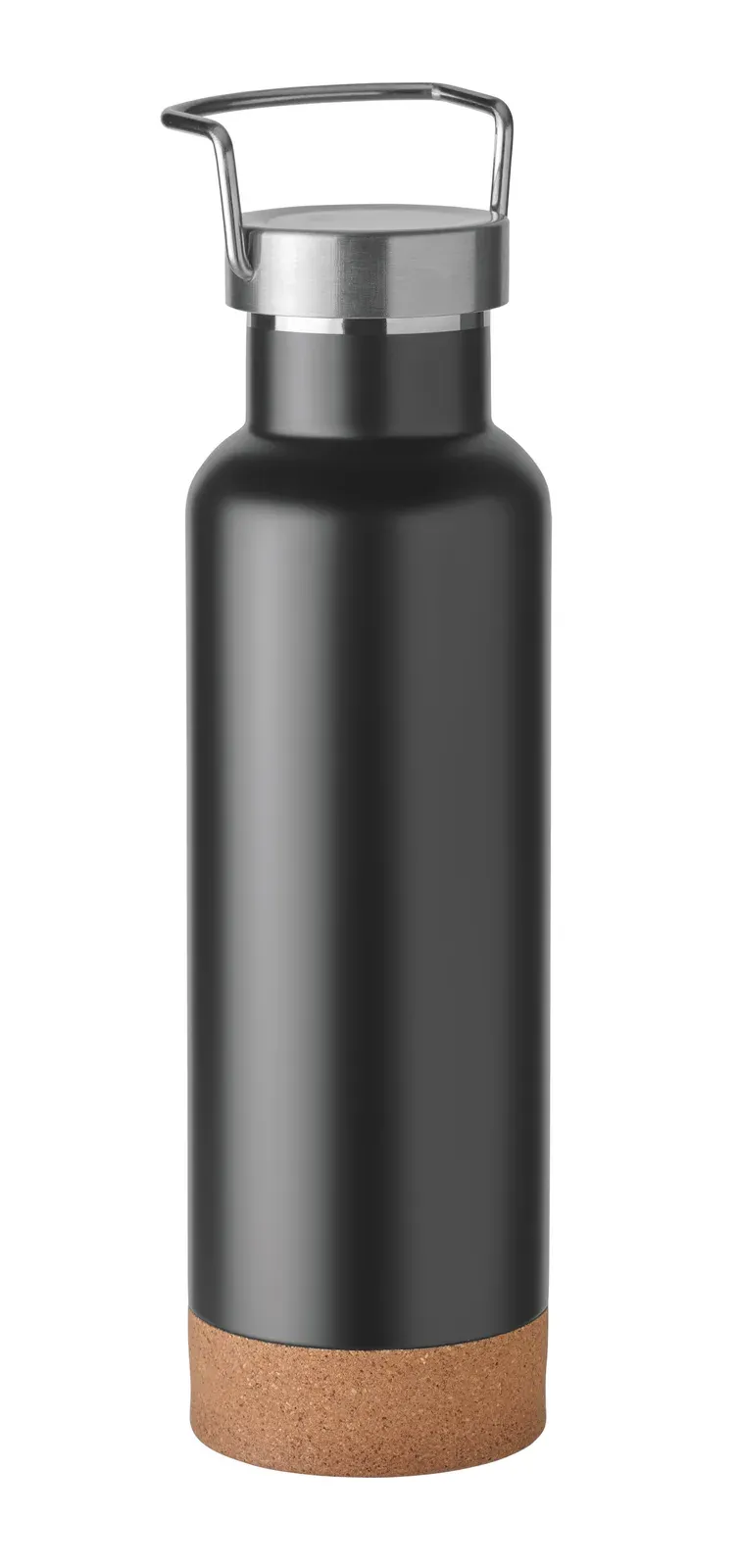 Ives – Double Wall Insulating Vacuum Bottle in Recycled Stainless Steel (90% Recycled Stainless and 10% Stainless Steel) — Black