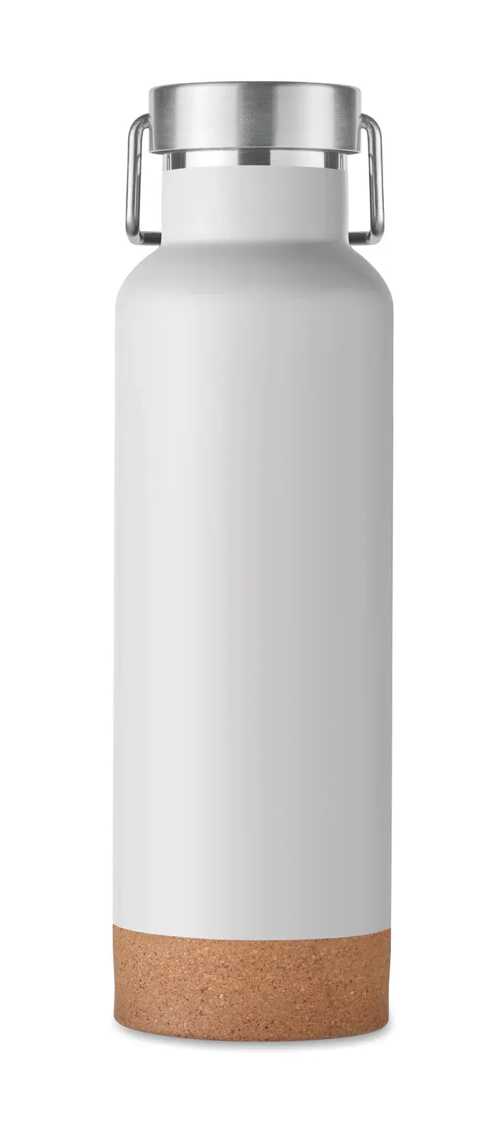 Ives – Double Wall Insulating Vacuum Bottle in Recycled Stainless Steel (90% Recycled Stainless and 10% Stainless Steel) — White