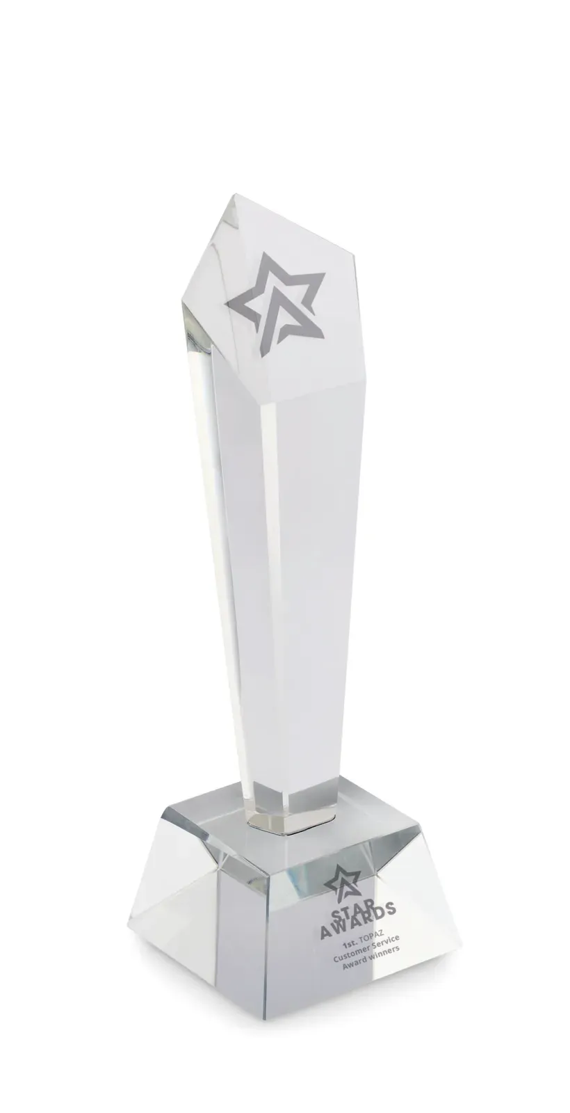 Diaward Crystal Award Trophy – Gift Boxed — Transparent