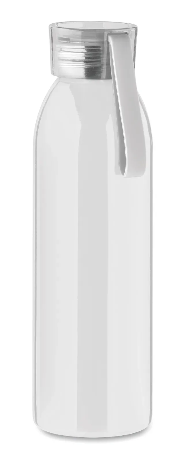 Bira – Single Wall Bicolour Stainless Steel Bottle with Rubber Grip and Carabiner Hook — White