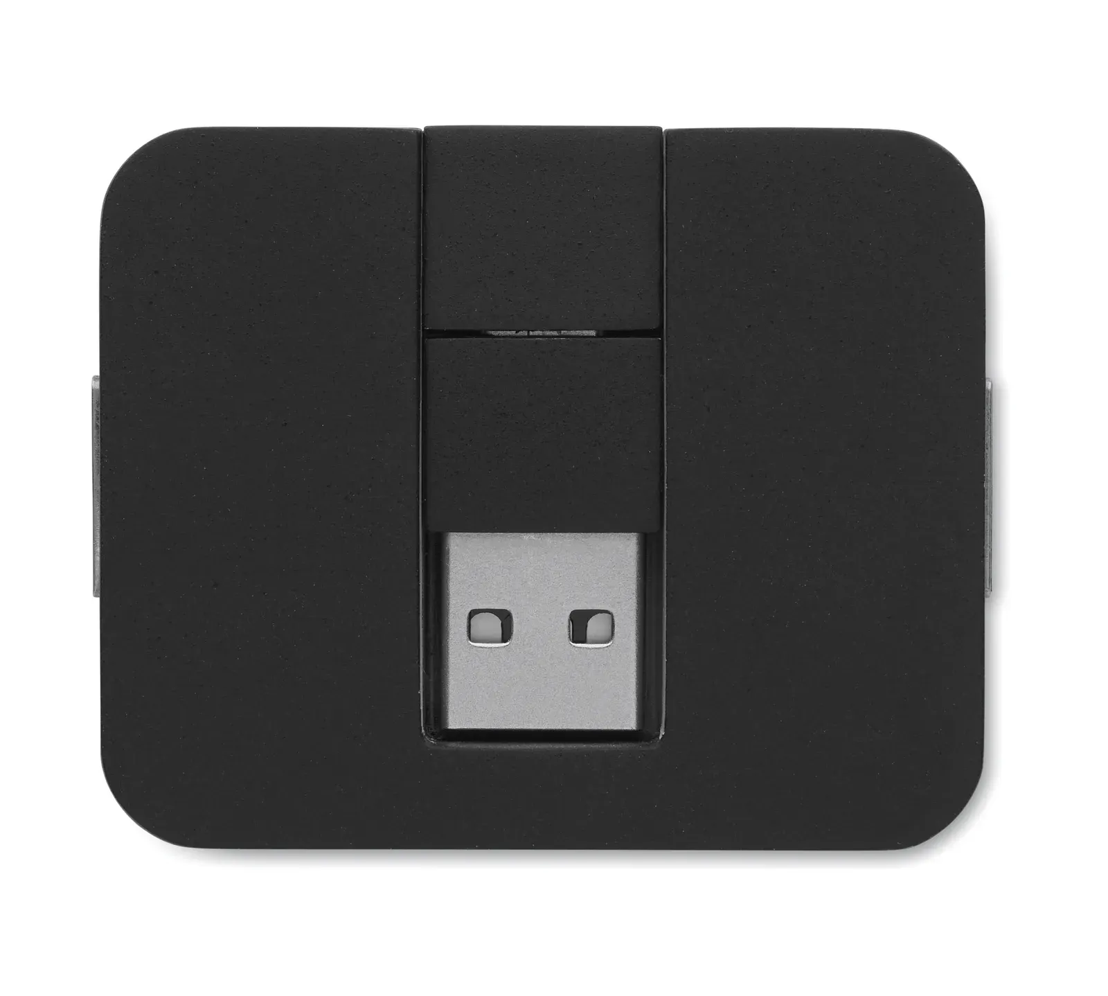 Square-C 4-Port USB Hub – Type-A & Type-C — Black