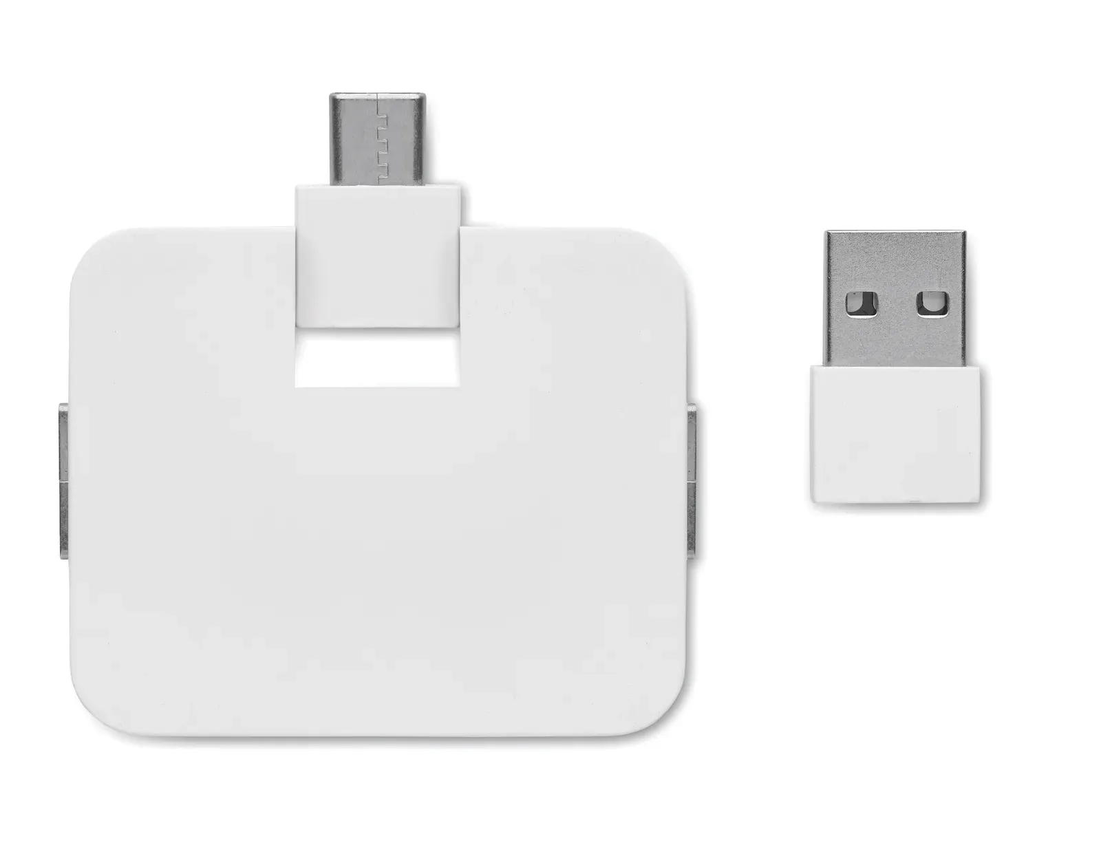 Square-C 4-Port USB Hub – Type-A & Type-C — White