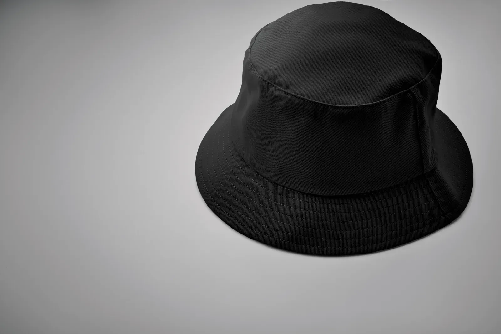 Monti Brushed Cotton Sun Hat — Black