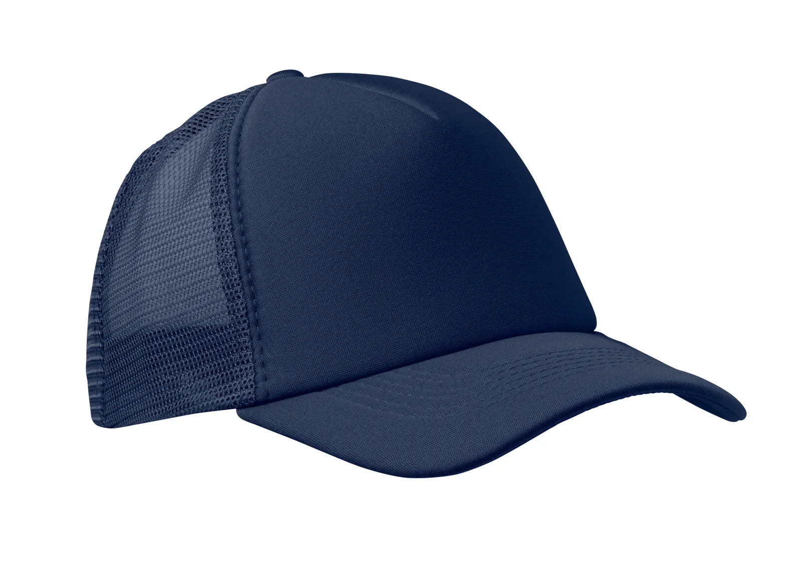 Bubble 5-Panel Trucker Mesh Cap — French Navy