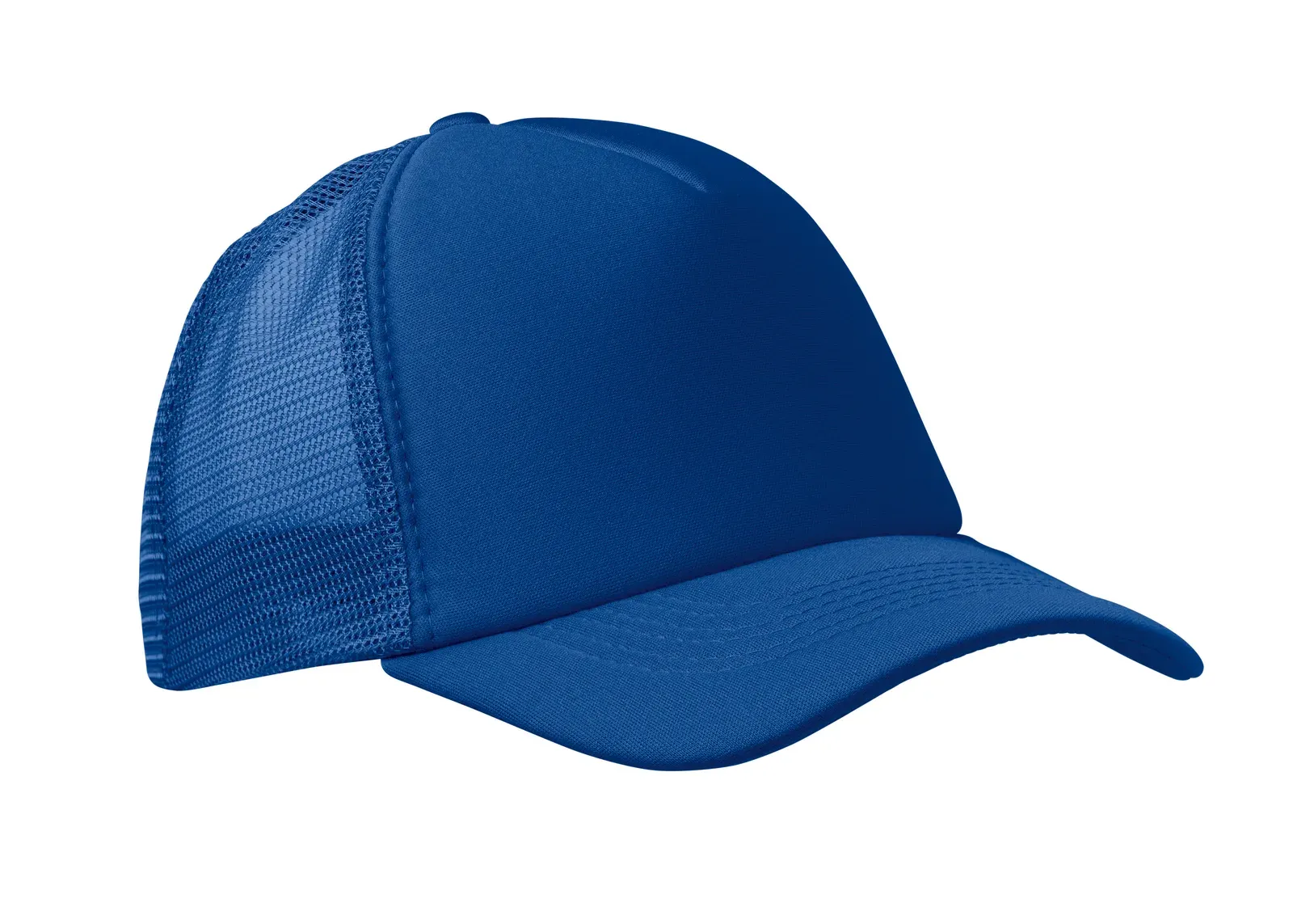 Bubble 5-Panel Trucker Mesh Cap — Royal Blue