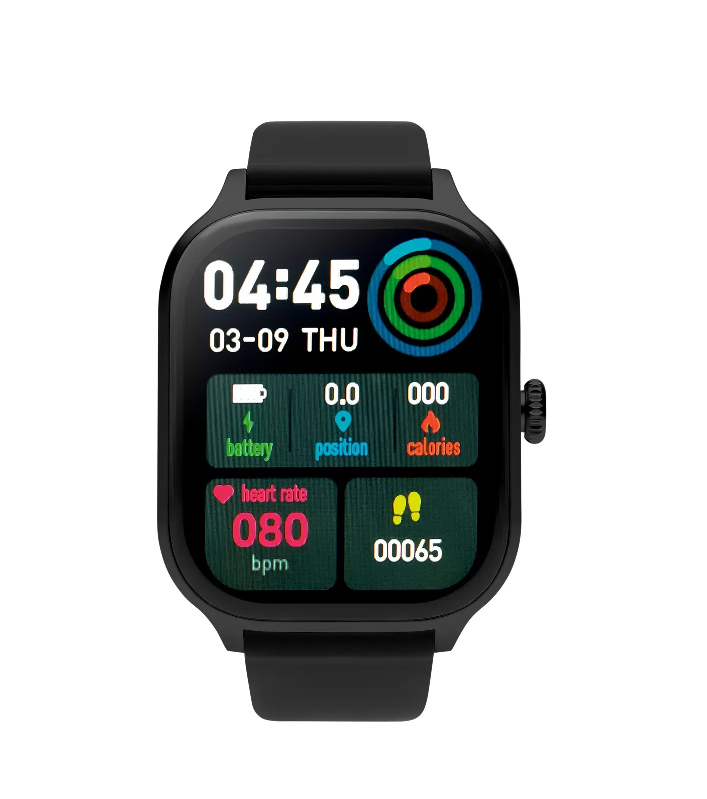 Irto 5.4 Smart Health Watch – Zinc Alloy, 2.01'' Touch LCD — Black