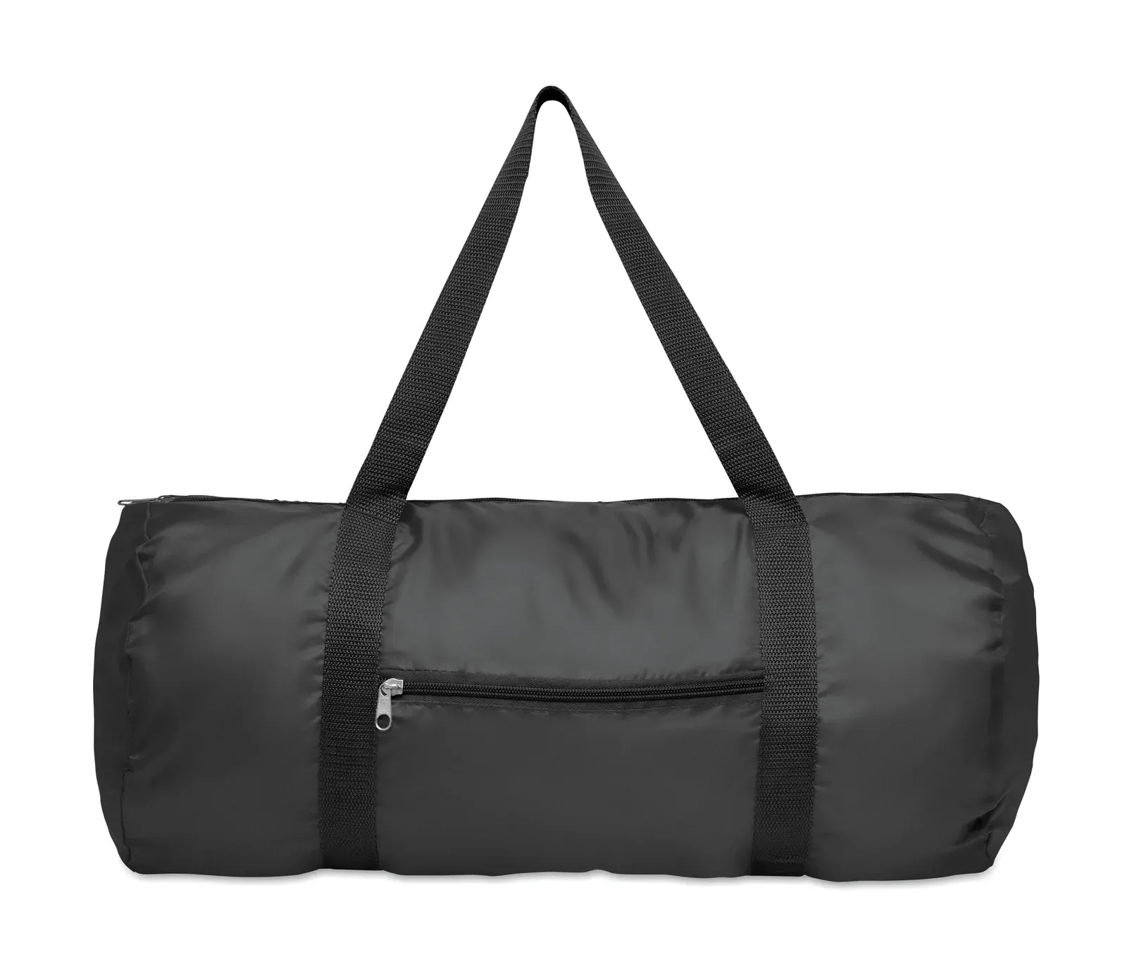 RPET Duffle Bag Duff with Zippered Pocket 48X23 cm MO2273 Duffle Bag — Black