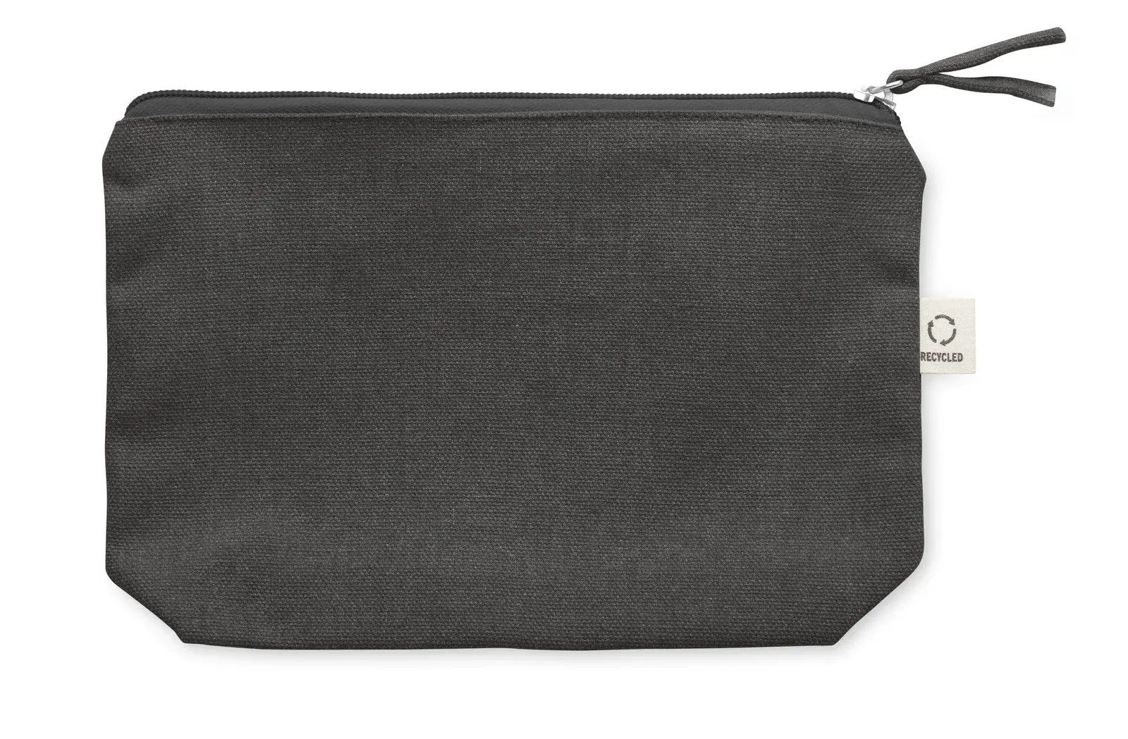 Elnas Organic Cotton Cosmetic Bag Colour Zip — Black
