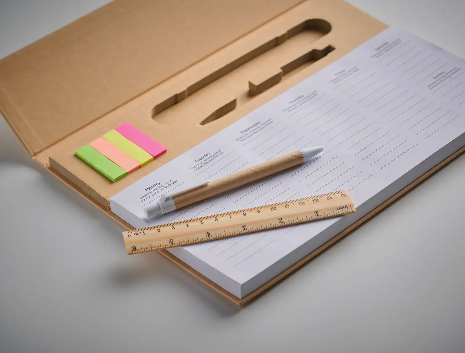 Memweek Weekly Desktop Planner — Beige