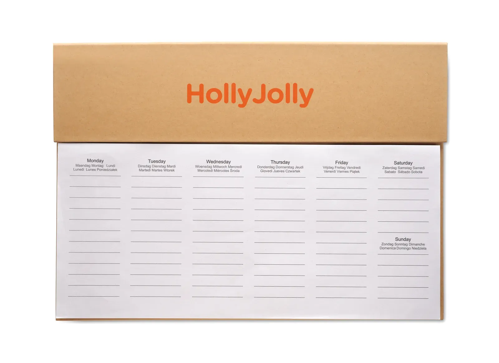 Memweek Weekly Desktop Planner — Beige