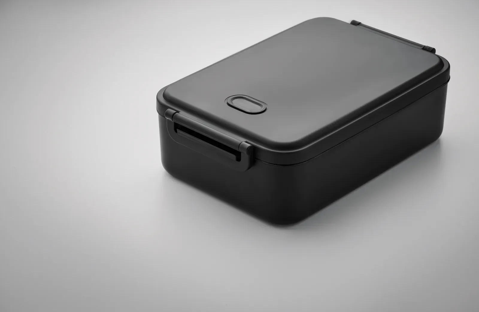 Indusmax – Large PP Lunch Box with Airtight Lid, Silicone Valve and Two Side Clasp Closure — Black