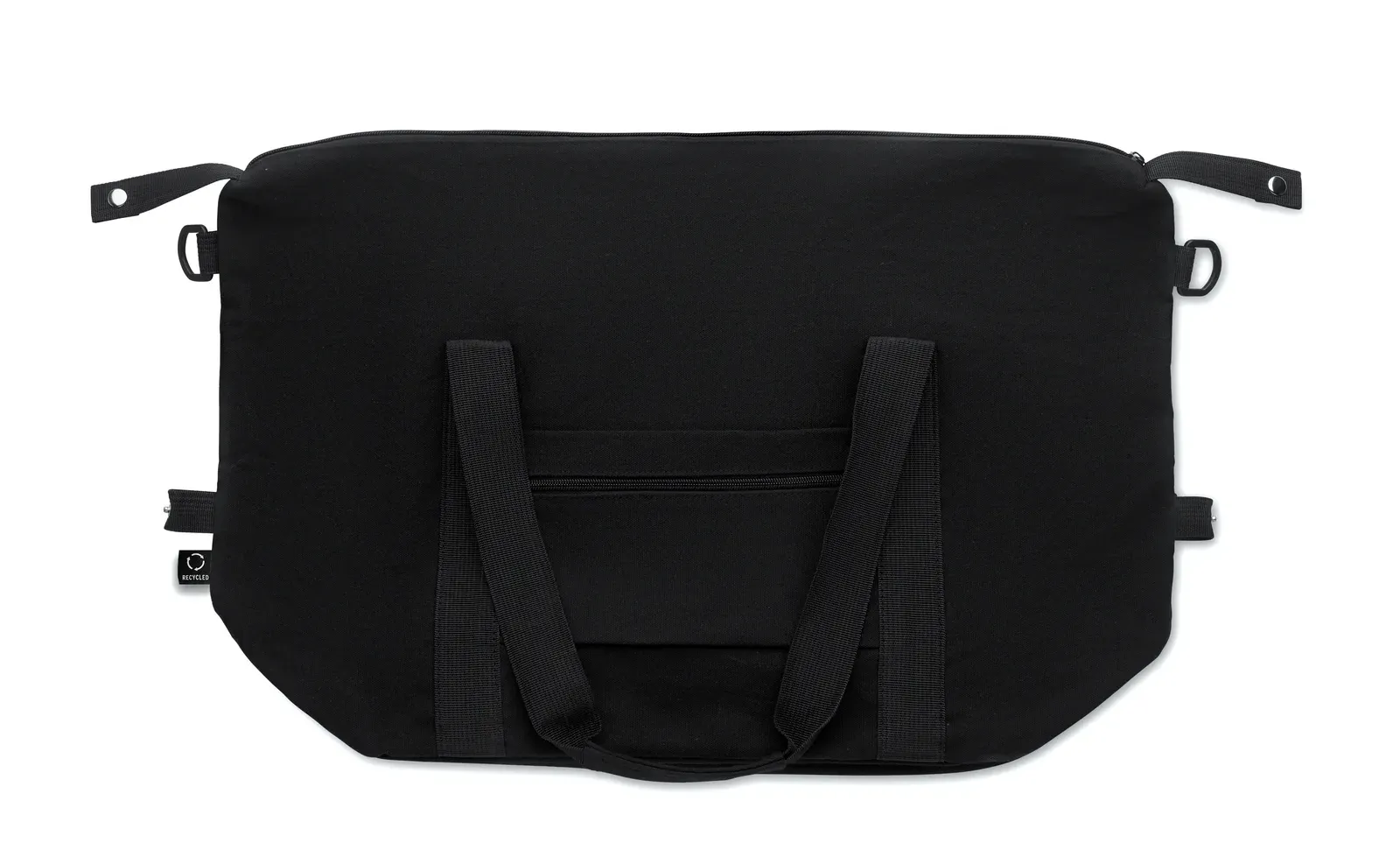 RPET Trolley Bag Koper Tote with Zippered Pocket 60X29X22 cm — Black