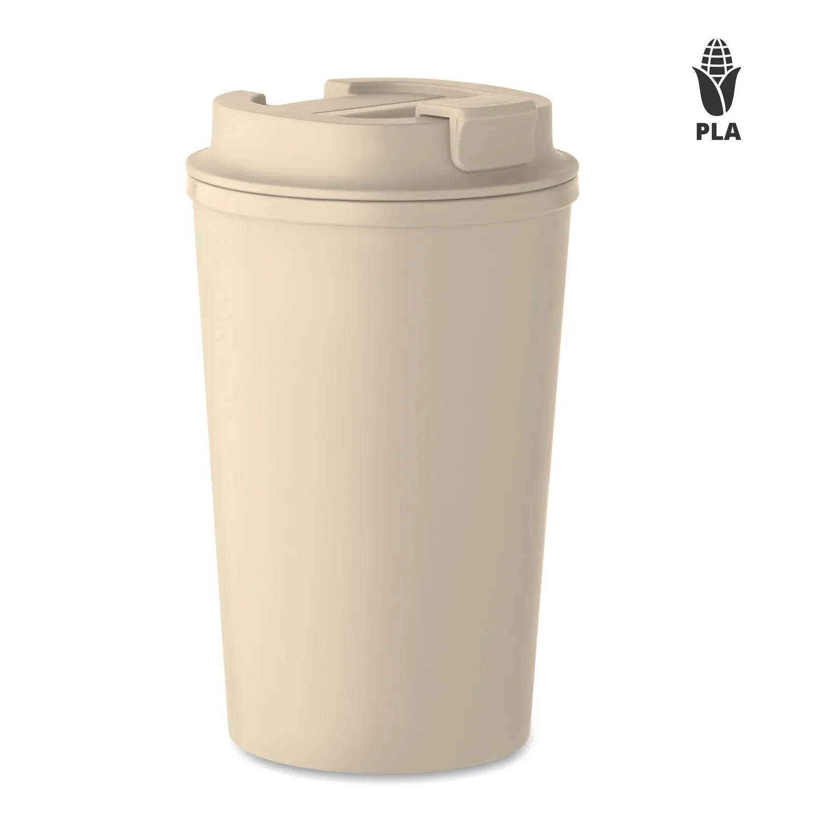 Beibaku – Double Wall Tumbler in 100% PLA Corn with PP Drinking Lid with Inner TPR