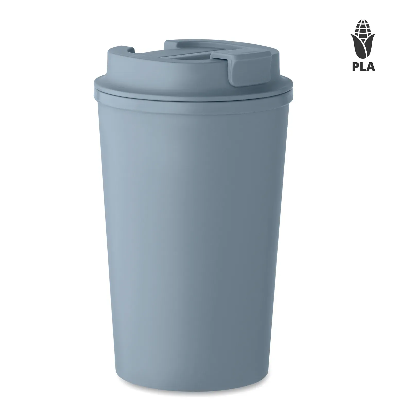Beibaku – Double Wall Tumbler in 100% PLA Corn with PP Drinking Lid with Inner TPR — Petrol