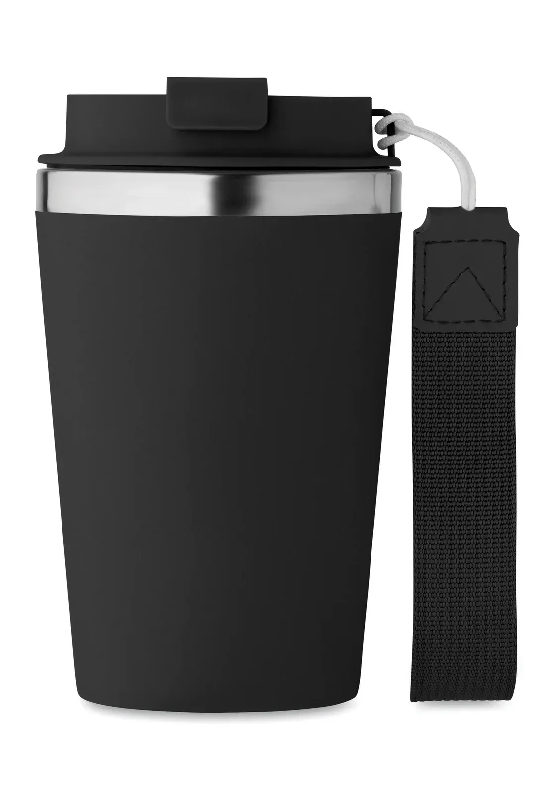 Topaz – Double Wall Tumbler in Recycled Stainless Steel (90% Recycled Stainless Steel and 10% Stainless Steel) with PP — Black