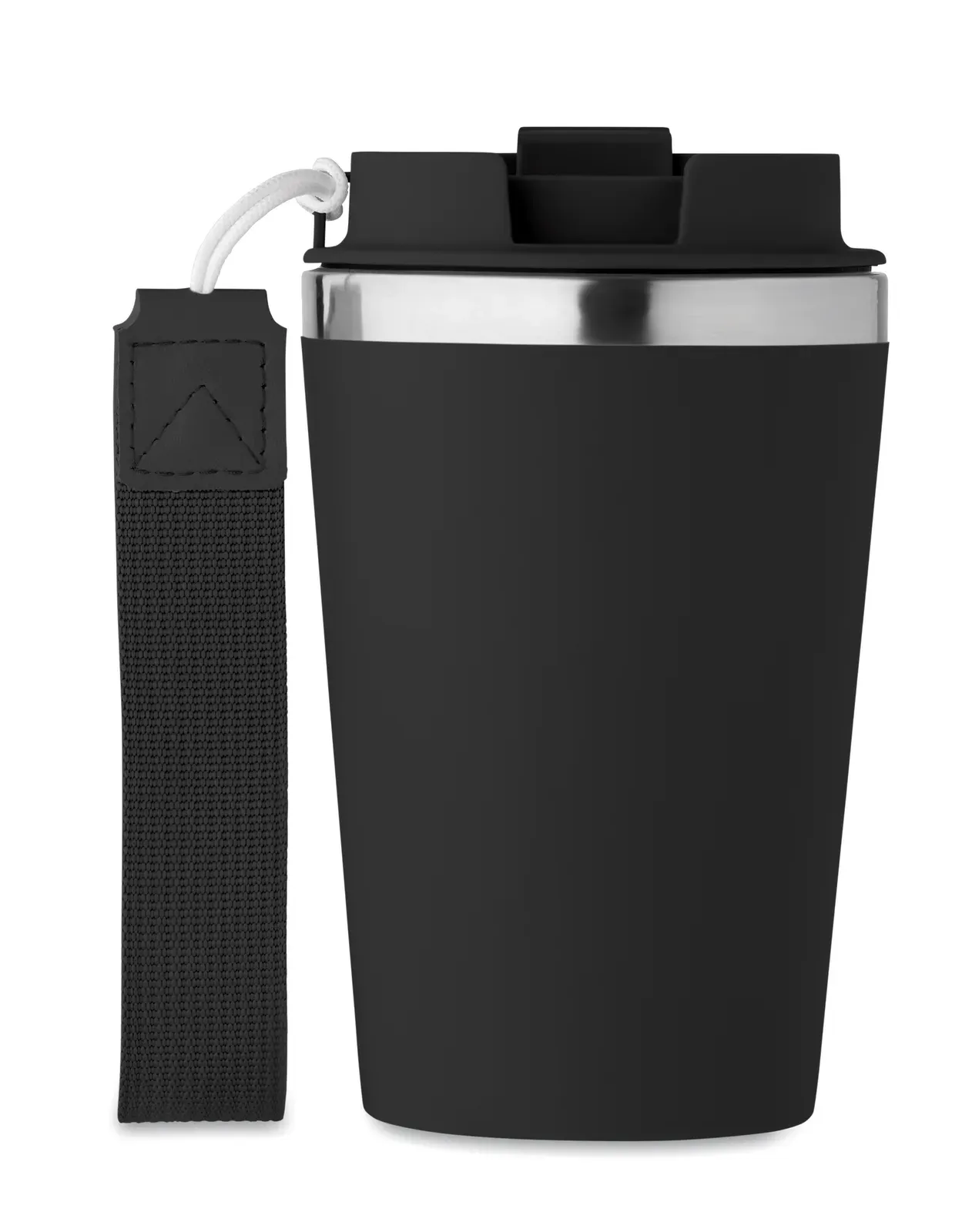 Topaz – Double Wall Tumbler in Recycled Stainless Steel (90% Recycled Stainless Steel and 10% Stainless Steel) with PP — Black