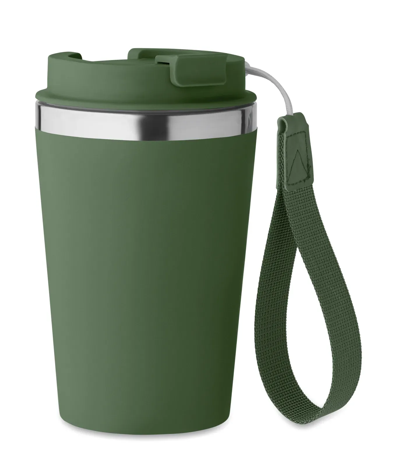 Topaz – Double Wall Tumbler in Recycled Stainless Steel (90% Recycled Stainless Steel and 10% Stainless Steel) with PP — Dark Green